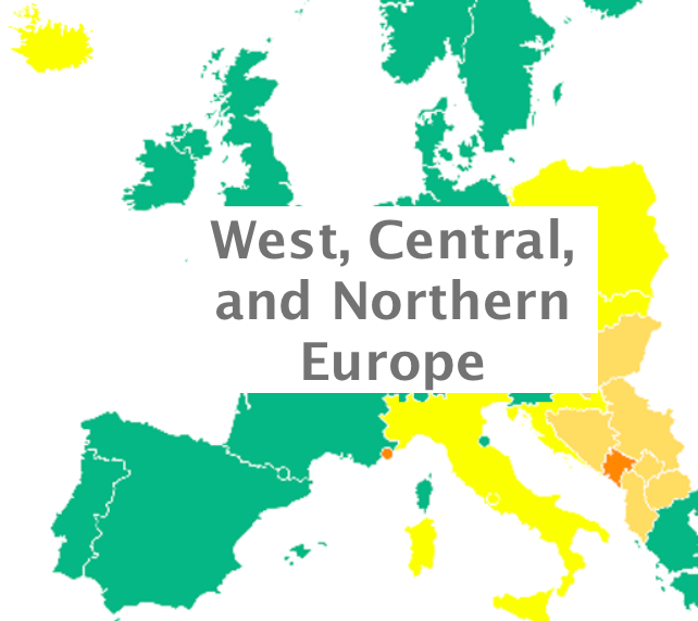 West, Central, and Northern Europe