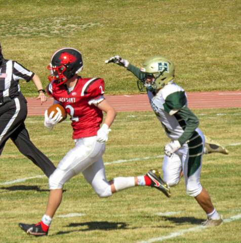 Kellan Gehres 23 running to the endzone for the Chargers only score of the day.