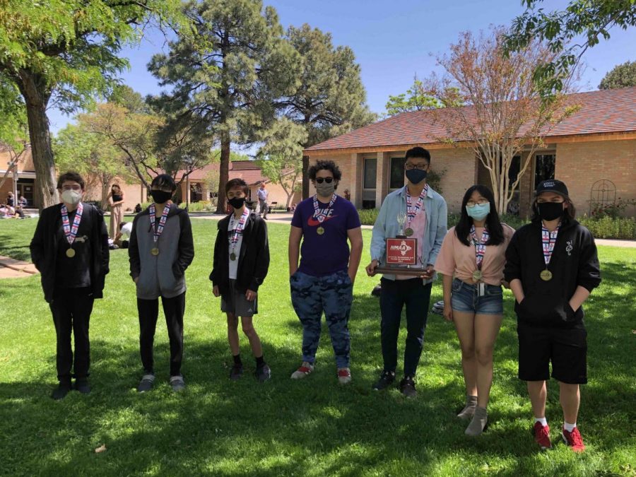 The State Champion League of Legends team. From left to right: Jacob Winegardner, Mathew White, Stephen Clem, Beck Wilson-Scott, William Yun, Joanne Li, Luke Blair-Nolan