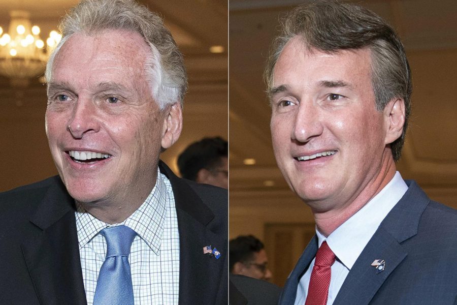Terry McAuliffe (L) and Glenn Youngkin are locked in close race that may foreshadow coming national races.