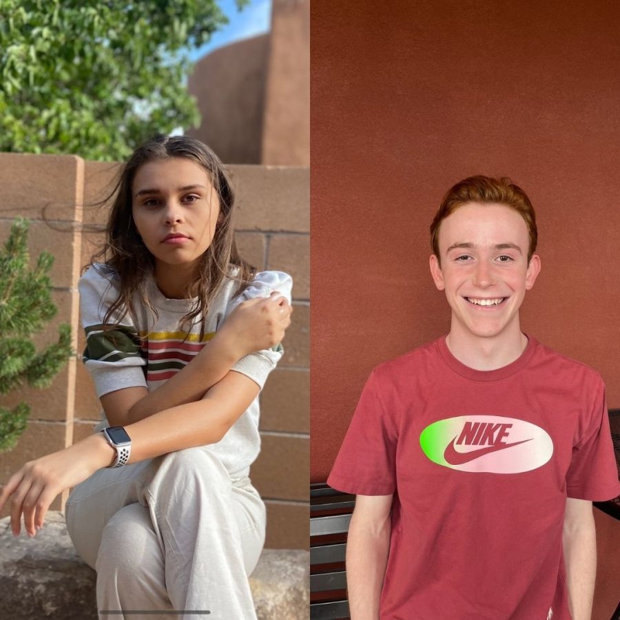 2022-2023 Student Senate President Mireya Macías '23 (left) and Senate Vice President William Weinstein '23 (right).