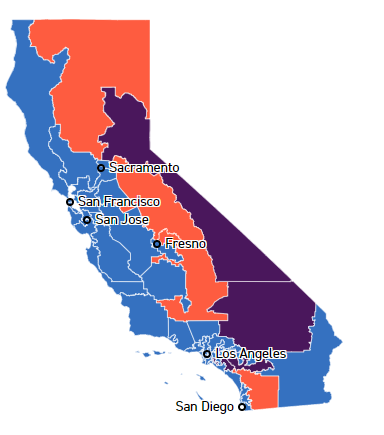 California congressional map.
