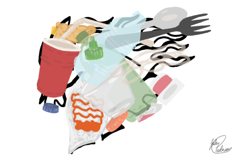 We generate nearly 3000 lbs. of plastic each year just at the bookstores, cafe, and concession stands. Yikes!