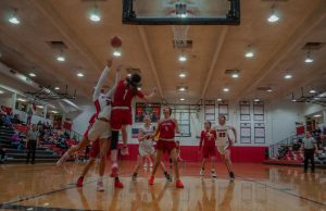 Spratley fighting for a rebound.