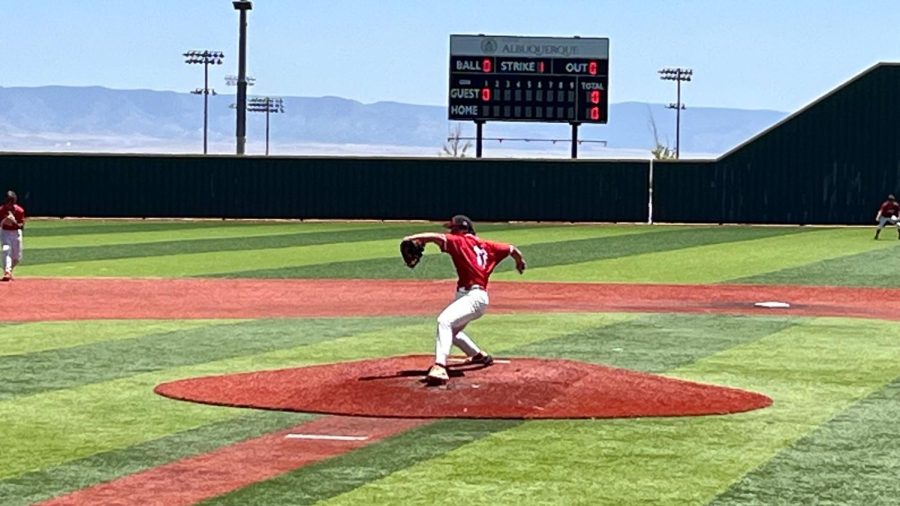 Satish Raichur delivers in the bottom of the first.