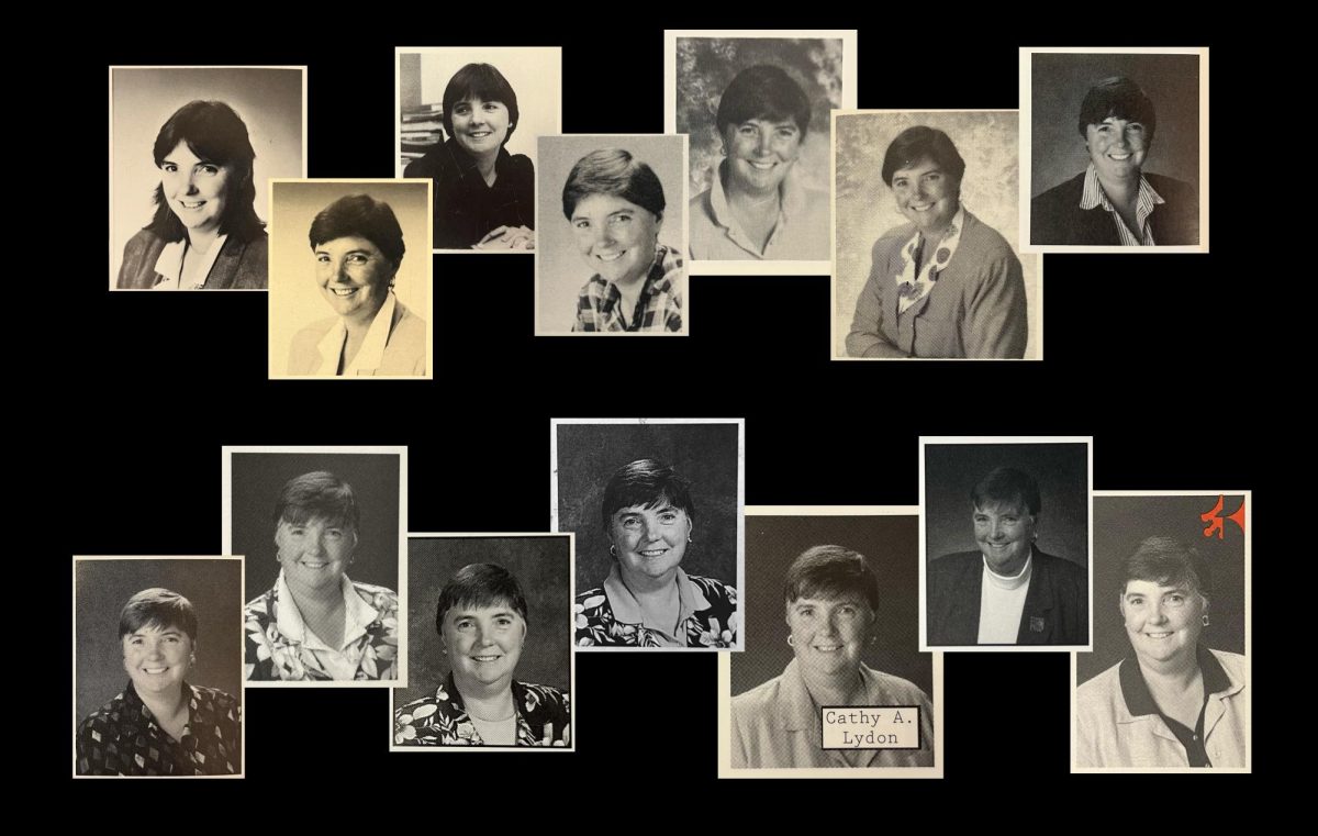 A selection of Ms. Lydons yearbook photos over the years.