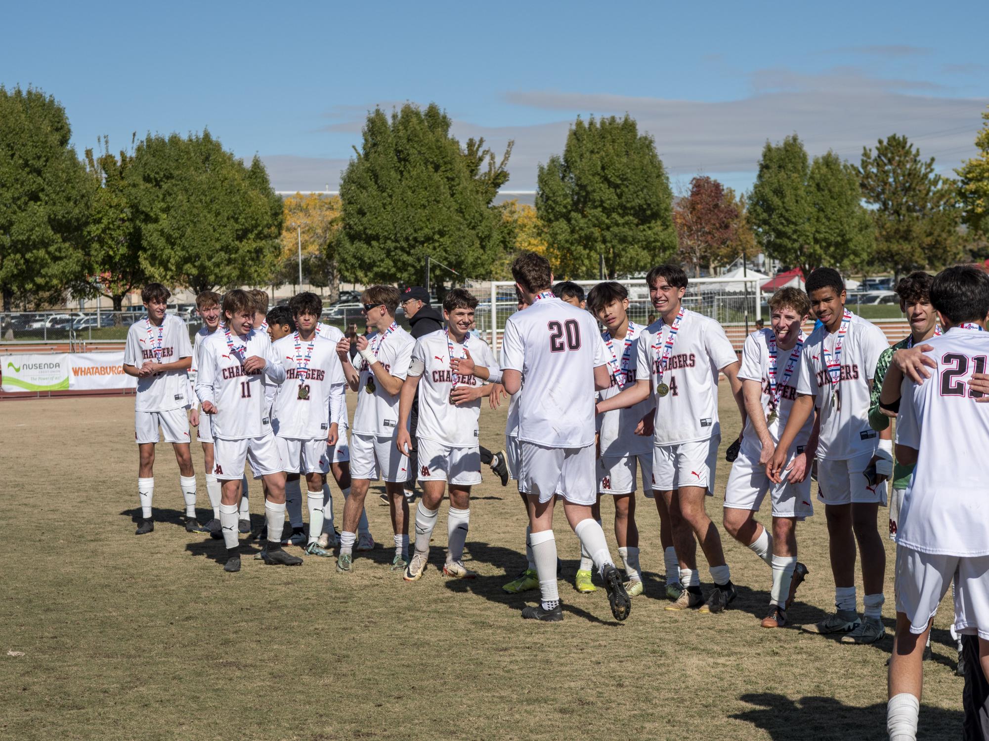 Charger Boys Varsity Soccer Win State Championship in Decisive Victory Over St. Pius