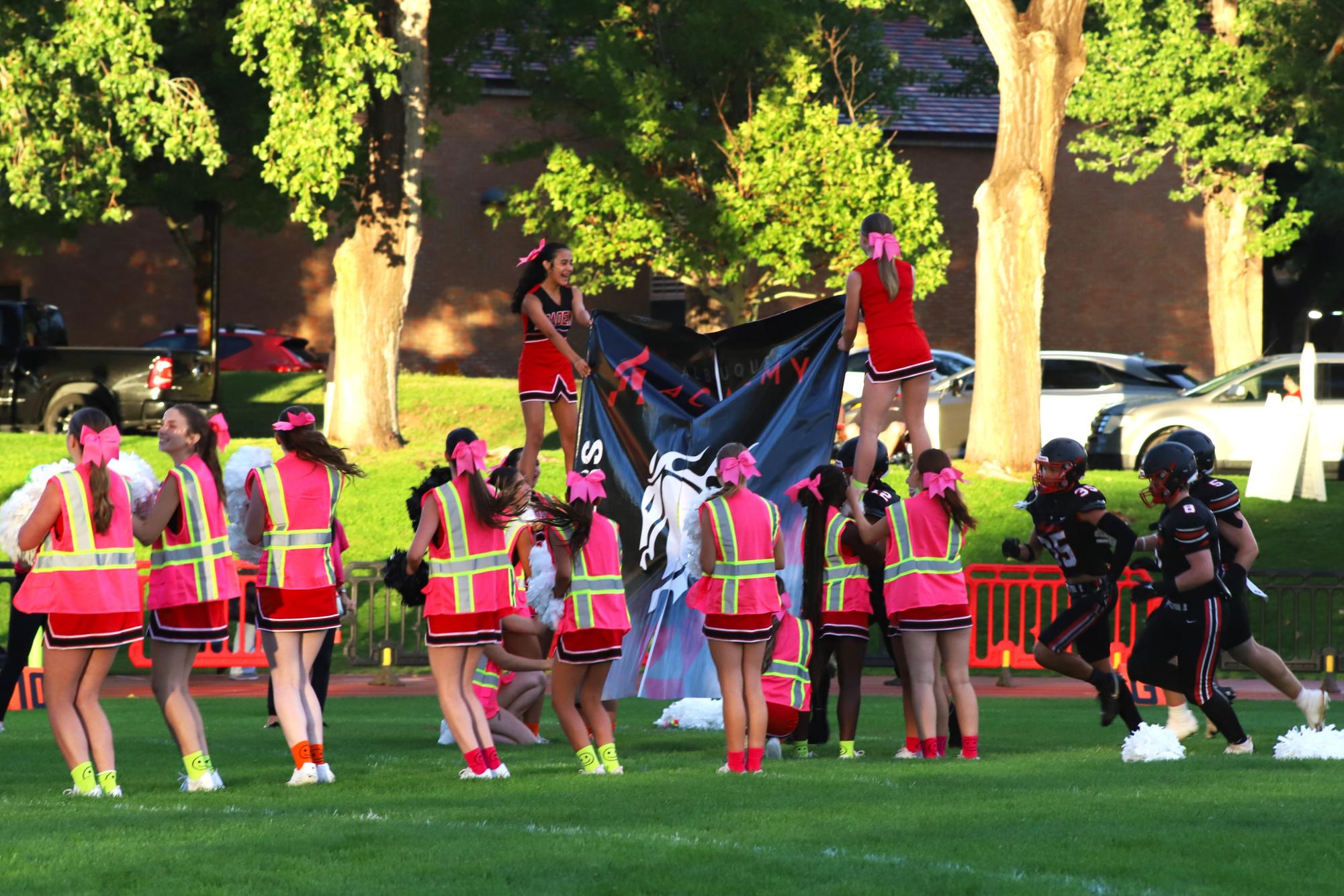 Chargers and Cheer Team Draw Crowds Under the Lights