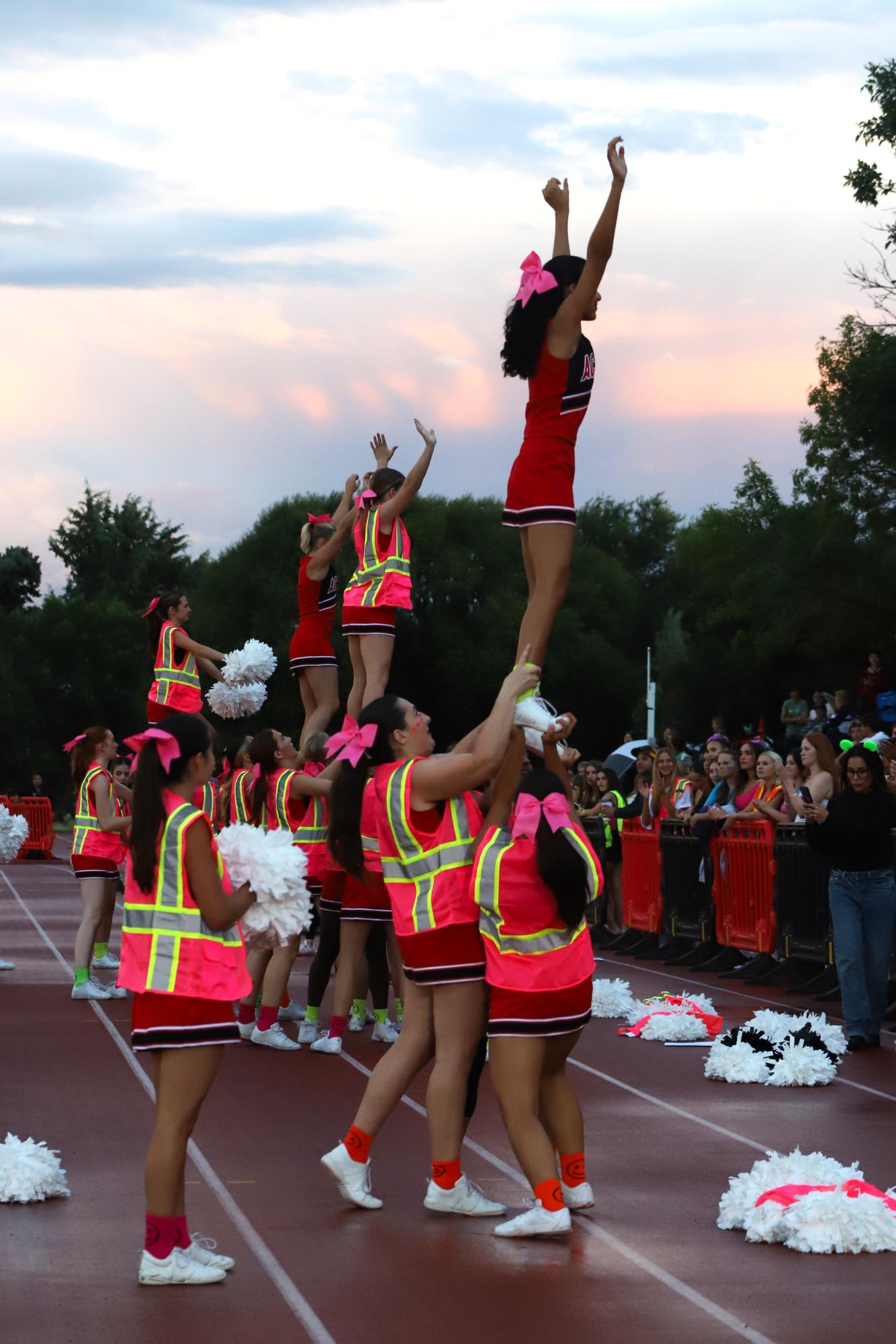 Chargers and Cheer Team Draw Crowds Under the Lights