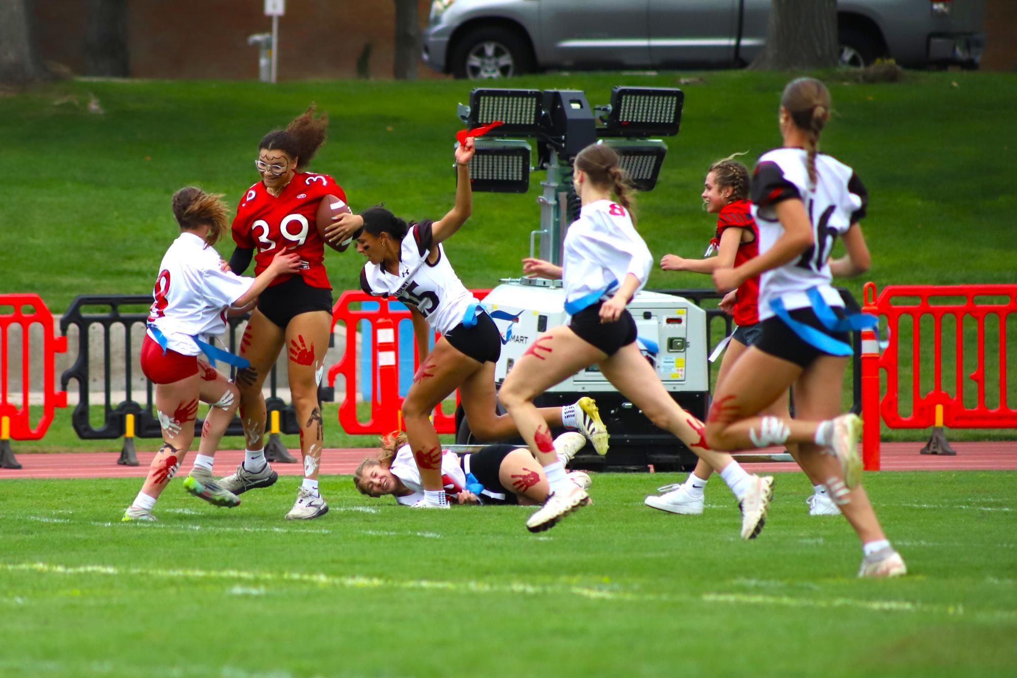 Juniors and Seniors Tie in This Year's Flag Football Game