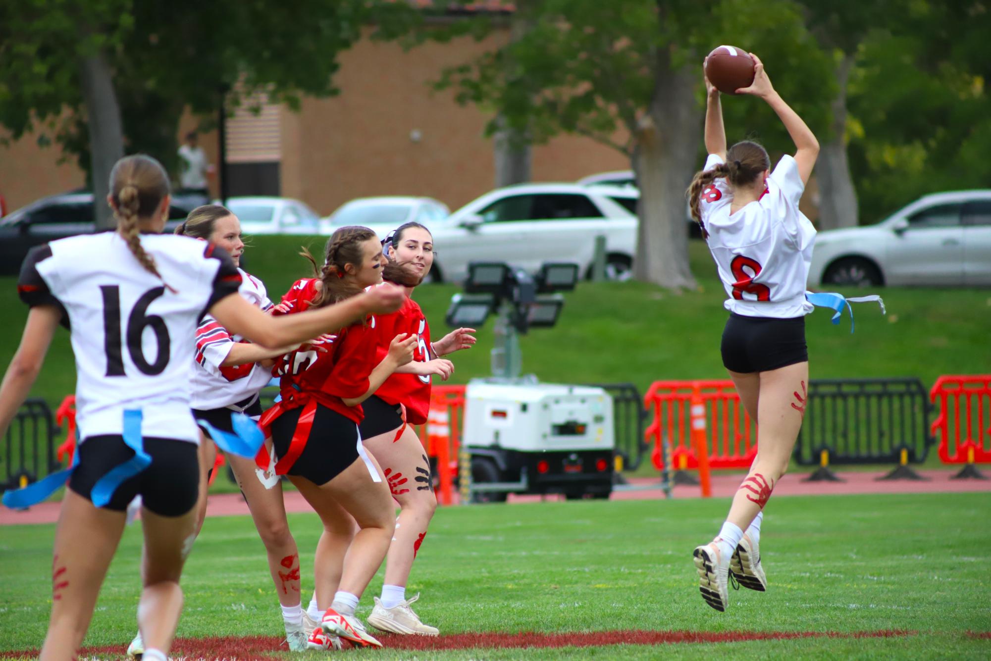 Juniors and Seniors Tie in This Year's Flag Football Game