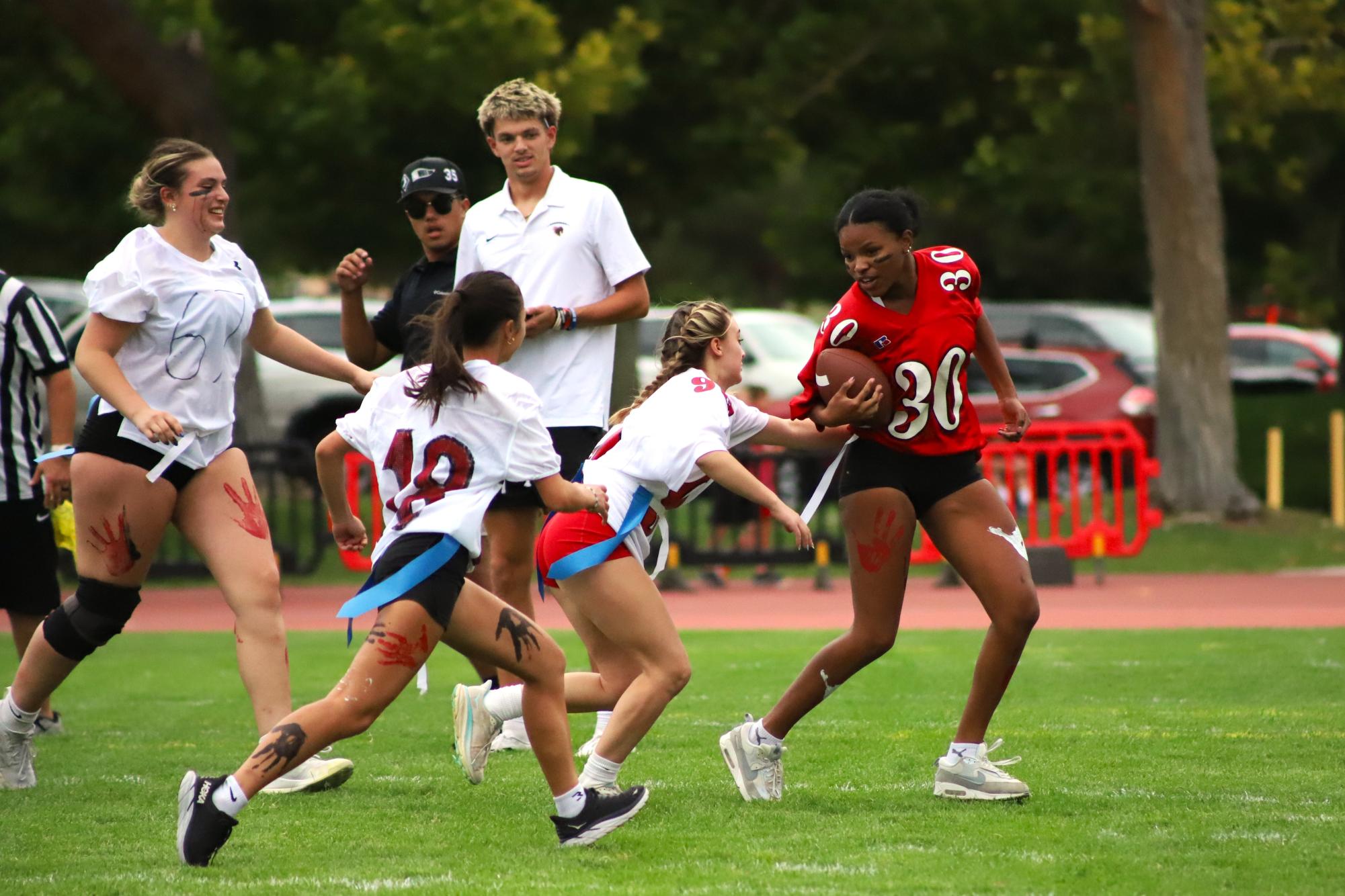 Juniors and Seniors Tie in This Year's Flag Football Game