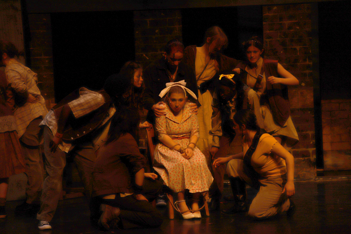 Hope Cladwell, Caldwell B. Caldwell's daughter, held hostage to keep the rebelling Poor of Urinetown from being attacked by the UGC, her father's company